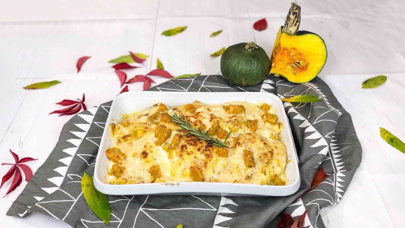 Crespelle con zucca e salsiccia